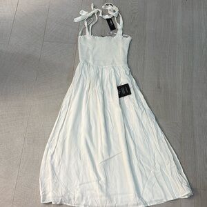 Lulu's White Flowy Dress Size SM